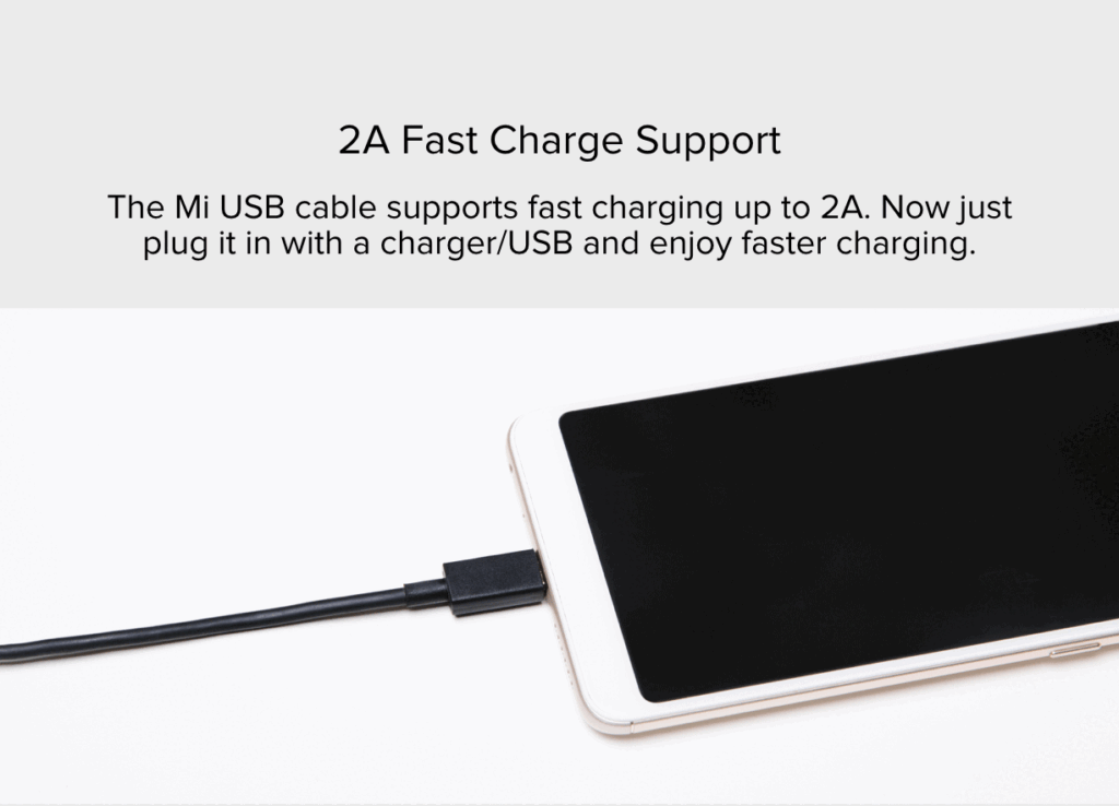 XIAOMI USB CABLE 1.2 M UPTO 2 A FAST CHARGE TYPE B ORIGINAL CABLE
