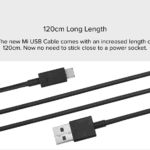 XIAOMI USB CABLE 1.2 M UPTO 2 A FAST CHARGE TYPE B ORIGINAL CABLE