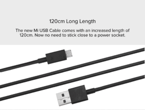 XIAOMI USB CABLE 1.2 M UPTO 2 A FAST CHARGE TYPE B ORIGINAL CABLE